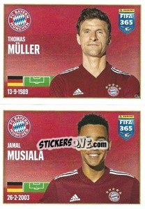 Sticker Thomas Müller / Jamal Musiala - FIFA 365 2022 - Panini