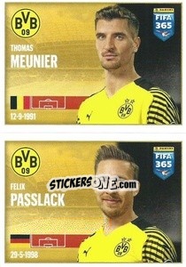 Sticker Thomas Meunier / Felix Passlack - FIFA 365 2022 n. 201 - Panini