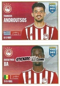 Sticker Thanasis Androutsos / Ousseynou Ba - FIFA 365 2022 n. 215 - Panini