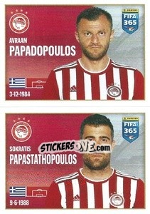 Sticker Avraam Papadopoulos / Sokratis Papastathopoulos - FIFA 365 2022 - Panini