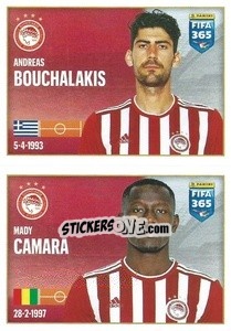 Sticker Andreas Bouchalakis / Mady Camara - FIFA 365 2022 - Panini
