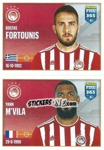 Figurina Kostas Fortounis / Yann M'Vila - FIFA 365 2022 - Panini