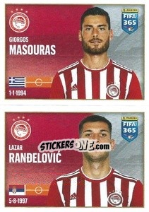 Sticker Giorgos Masouras / Lazar Randelovic - FIFA 365 2022 n. 220 - Panini
