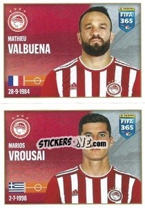Sticker Mathieu Valbuena / Marios Vrousai - FIFA 365 2022 n. 221 - Panini
