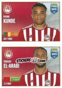 Sticker Pierre Kunde / Youssef El-Arabi - FIFA 365 2022 - Panini