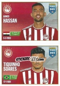 Cromo Ahmed Hassan / Tiquinho Soares - FIFA 365 2022 - Panini