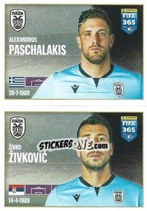 Sticker Alexandros Paschalakis / Živko Živkovic - FIFA 365 2022 - Panini