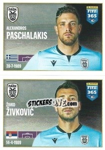 Figurina Alexandros Paschalakis / Živko Živkovic - FIFA 365 2022 - Panini