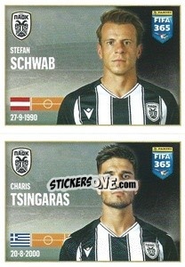 Figurina Stefan Schwab / Charis Tsingaras - FIFA 365 2022 - Panini