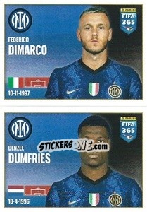 Sticker Federico Dimarco / Denzel Dumfries - FIFA 365 2022 n. 247 - Panini