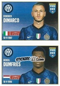 Figurina Federico Dimarco / Denzel Dumfries - FIFA 365 2022 - Panini