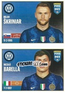 Sticker Milan Škriniar / Nicolò Barella - FIFA 365 2022 n. 248 - Panini