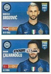 Sticker Marcelo Brozovic / Hakan Calhanoglu - FIFA 365 2022 n. 249 - Panini