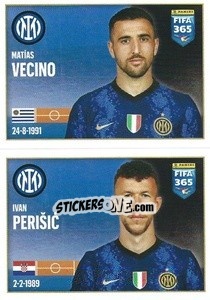 Cromo Matías Vecino / Ivan Perišic - FIFA 365 2022 - Panini