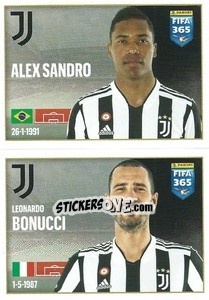 Sticker Alex Sandro / Leonardo Bonucci - FIFA 365 2022 n. 260 - Panini