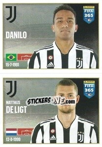 Sticker Danilo / Matthijs de Ligt - FIFA 365 2022 n. 262 - Panini