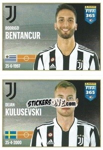 Sticker Rodrigo Bentancur / Dejan Kulusevski - FIFA 365 2022 n. 264 - Panini