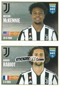 Sticker Weston McKennie / Adrien Rabiot - FIFA 365 2022 n. 265 - Panini