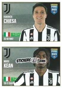 Sticker Federico Chiesa / Moise Kean - FIFA 365 2022 - Panini