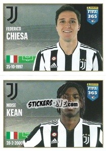 Figurina Federico Chiesa / Moise Kean - FIFA 365 2022 - Panini