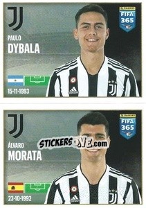 Figurina Paulo Dybala / Álvaro Morata - FIFA 365 2022 - Panini