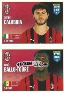 Sticker Davide Calabria / Fodé Ballo-Touré - FIFA 365 2022 - Panini