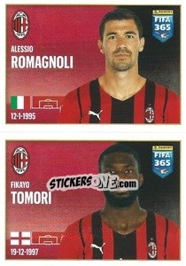 Cromo Alessio Romagnoli / Fikayo Tomori - FIFA 365 2022 - Panini