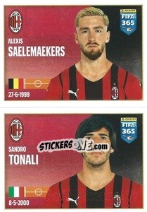 Sticker Alexis Saelemaekers / Sandro Tonali - FIFA 365 2022 - Panini