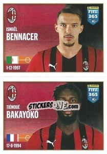 Sticker Ismael Bennacer / Tiémoué Bakayoko - FIFA 365 2022 n. 281 - Panini