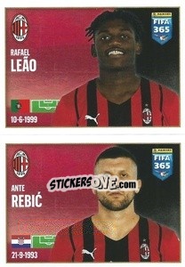 Figurina Rafael Leão / Ante Rebic - FIFA 365 2022 - Panini