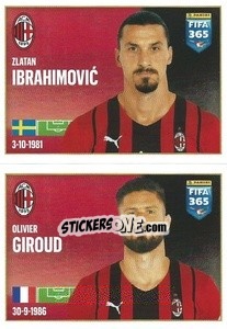 Sticker Zlatan Ibrahimovic / Olivier Giroud - FIFA 365 2022 n. 283 - Panini