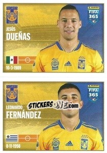 Cromo Jesús Dueñas / Leonardo Fernández - FIFA 365 2022 - Panini