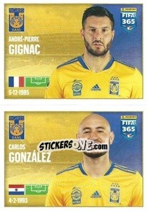 Sticker André-Pierre Gignac / Carlos González - FIFA 365 2022 n. 297 - Panini