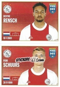 Sticker Devyne Rensch / Perr Schuurs - FIFA 365 2022 n. 307 - Panini
