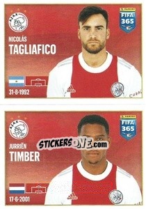 Sticker Nicolás Tagliafico / Jurrien Timber - FIFA 365 2022 - Panini