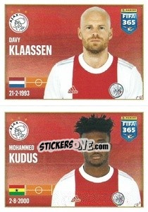 Cromo Davy Klaassen / Mohammed Kudus - FIFA 365 2022 - Panini