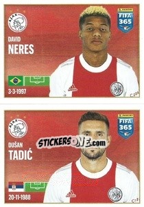 Sticker David Neres / Dušan Tadic - FIFA 365 2022 n. 313 - Panini
