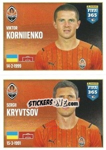 Sticker Viktor Korniienko / Serhiy Kryvtsov - FIFA 365 2022 n. 322 - Panini