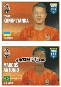 Sticker Yevhen Konoplyanka / Marcos Antònio - FIFA 365 2022 - Panini