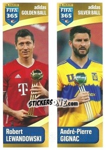 Sticker Robert Lewandowski / André-Pierre Gignac - FIFA 365 2022 n. 335 - Panini