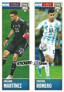 Sticker Emiliano Martínez / Cristian Romero - FIFA 365 2022 n. 342 - Panini