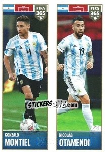 Sticker Gonzalo Montiel / Nicolás Otamendi - FIFA 365 2022 - Panini