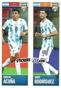 Sticker Marcos Acuña / Guido Rodríguez - FIFA 365 2022 n. 344 - Panini