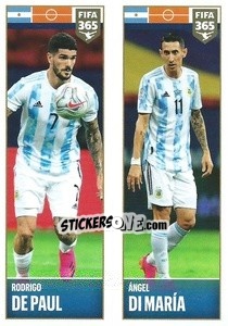 Sticker Rodrigo De Paul / Ángel Di María - FIFA 365 2022 n. 345 - Panini