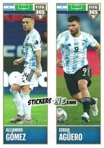 Sticker Alejandro Gómez / Sergio Agüero - FIFA 365 2022 - Panini