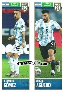 Sticker Alejandro Gómez / Sergio Agüero - FIFA 365 2022 n. 347 - Panini