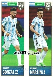 Figurina Nicolás González / Lautaro Martínez - FIFA 365 2022 - Panini