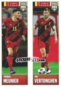Sticker Thomas Meunier / Jan Vertonghen - FIFA 365 2022 n. 352 - Panini