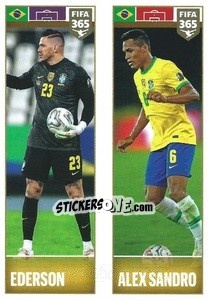 Sticker Ederson / Alex Sandro - FIFA 365 2022 n. 358 - Panini