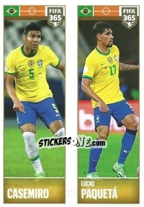 Sticker Casemiro / Lucas Paquetá - FIFA 365 2022 n. 361 - Panini